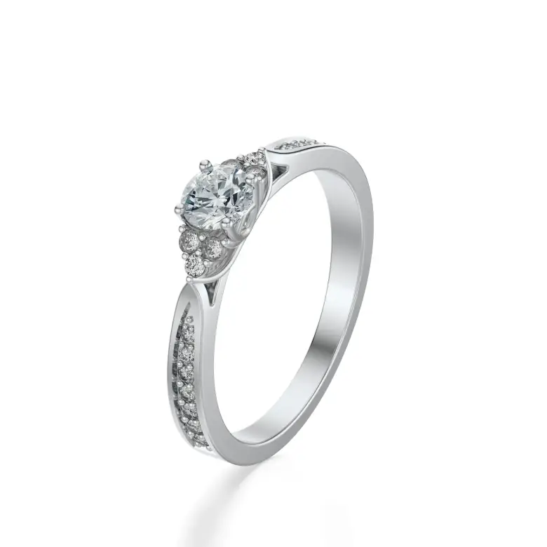 Pierścionek białe złoto z diamentami AJPZ_084